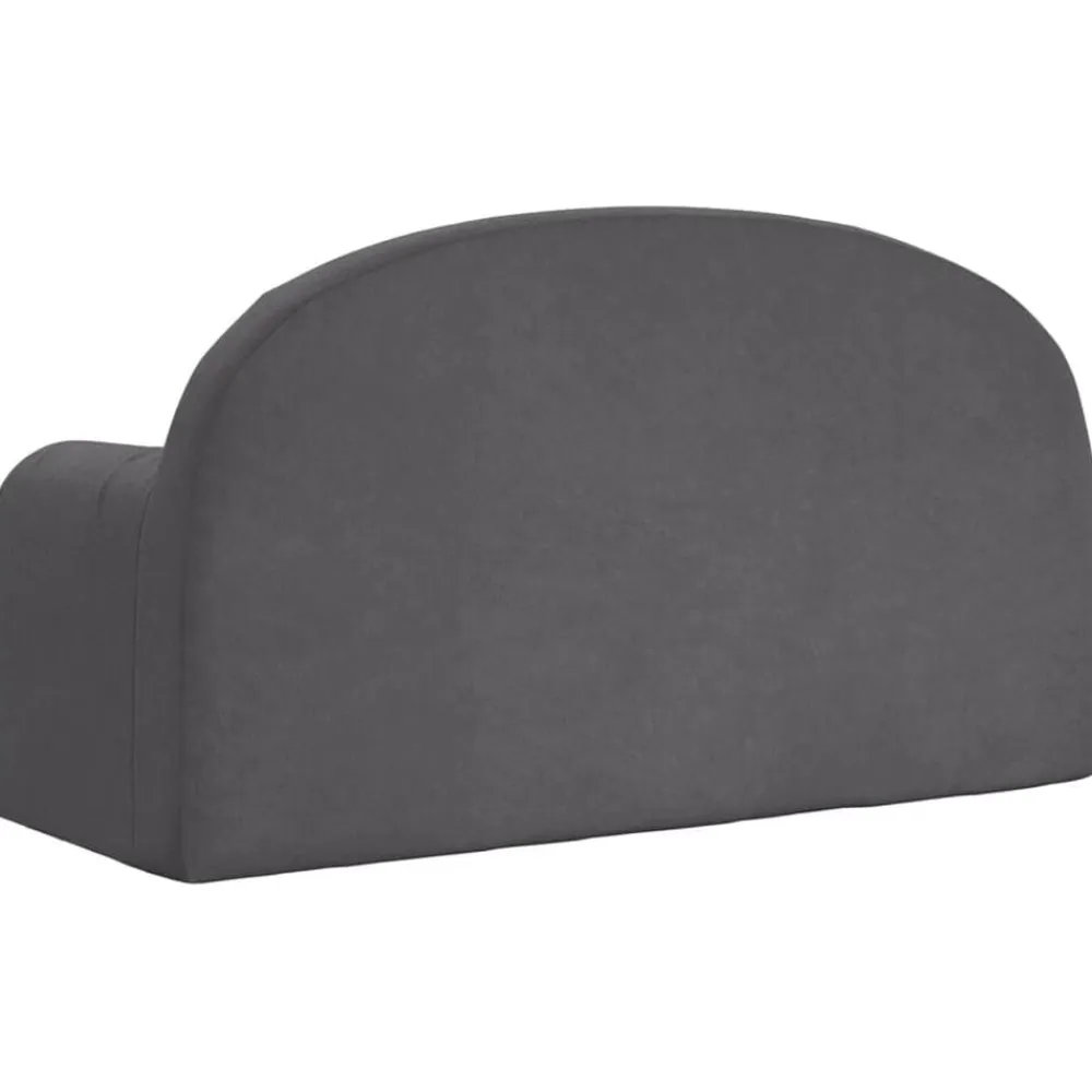Niños vidaXL Mobiliario Para Bebés Y Niños Pequeños-Sofá cama de niños 2 plazas felpa suave gris