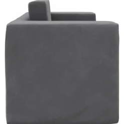 vidaXL Sofá cama de niños 2 plazas felpa suave gris Antracita Hot