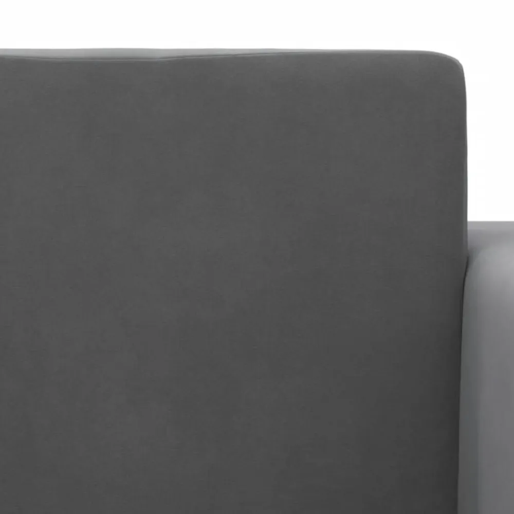 vidaXL Sofá cama de niños 2 plazas felpa suave gris Antracita Hot