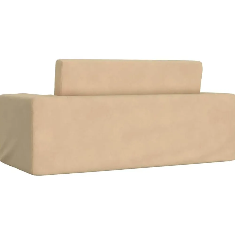 Niños vidaXL Mobiliario Para Bebés Y Niños Pequeños-Sofá cama de niños 2 plazas felpa suave