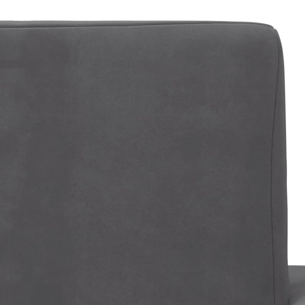 vidaXL Sofá cama de niños 2 plazas felpa suave gris Antracita Outlet