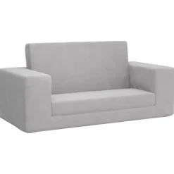 Niños vidaXL Mobiliario Para Bebés Y Niños Pequeños-Sofá cama de niños 2 plazas felpa suave