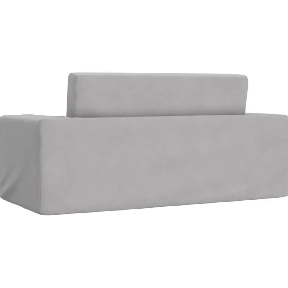 Niños vidaXL Mobiliario Para Bebés Y Niños Pequeños-Sofá cama de niños 2 plazas felpa suave