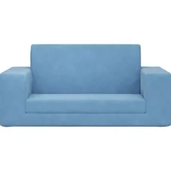 Niños vidaXL Mobiliario Para Bebés Y Niños Pequeños-Sofá cama de niños 2 plazas felpa suave