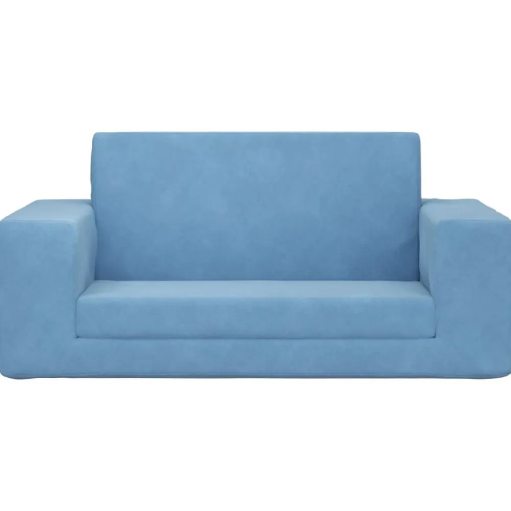 Niños vidaXL Mobiliario Para Bebés Y Niños Pequeños-Sofá cama de niños 2 plazas felpa suave