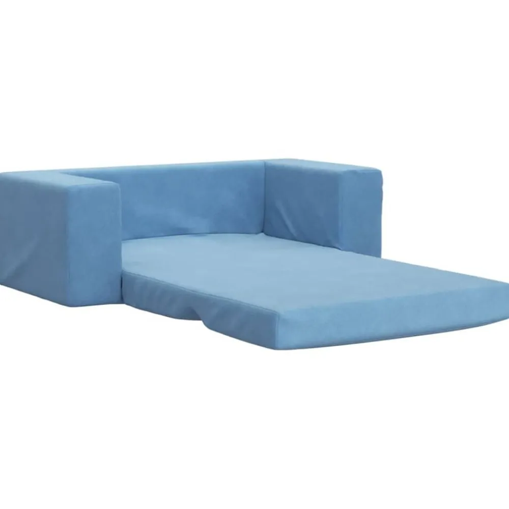 Niños vidaXL Mobiliario Para Bebés Y Niños Pequeños-Sofá cama de niños 2 plazas felpa suave