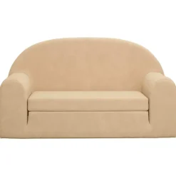 Niños vidaXL Mobiliario Para Bebés Y Niños Pequeños-Sofá cama de niños 2 plazas felpa suave