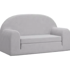 Niños vidaXL Mobiliario Para Bebés Y Niños Pequeños-Sofá cama de niños 2 plazas felpa suave