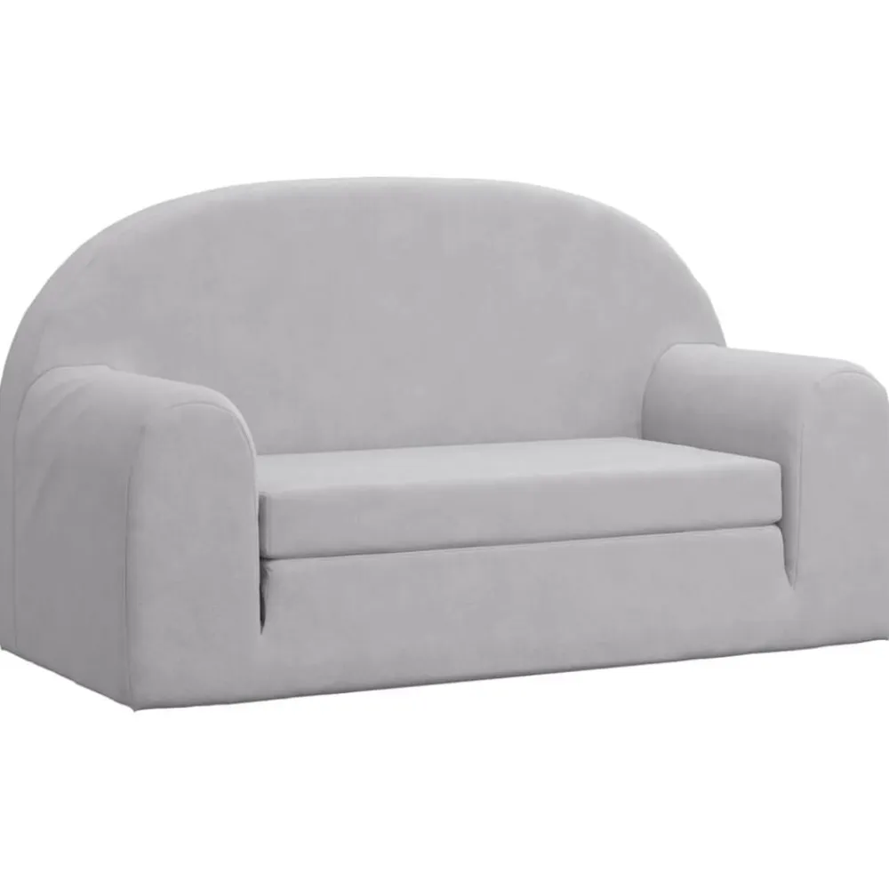Niños vidaXL Mobiliario Para Bebés Y Niños Pequeños-Sofá cama de niños 2 plazas felpa suave