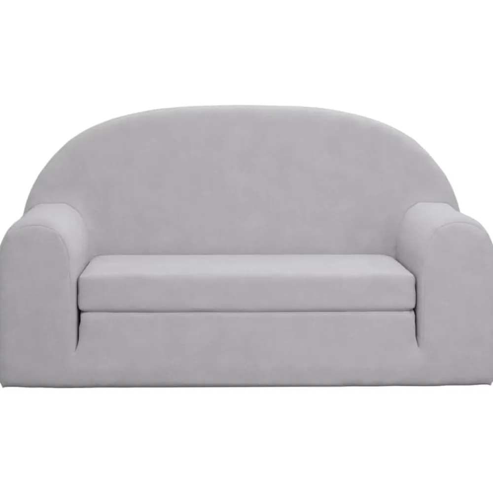 Niños vidaXL Mobiliario Para Bebés Y Niños Pequeños-Sofá cama de niños 2 plazas felpa suave