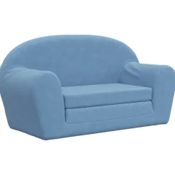 Niños vidaXL Mobiliario Para Bebés Y Niños Pequeños-Sofá cama de niños 2 plazas felpa suave