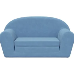 Niños vidaXL Mobiliario Para Bebés Y Niños Pequeños-Sofá cama de niños 2 plazas felpa suave