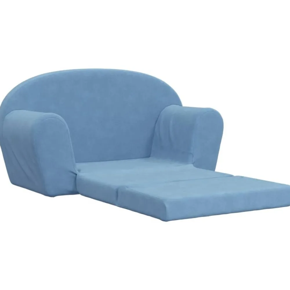 Niños vidaXL Mobiliario Para Bebés Y Niños Pequeños-Sofá cama de niños 2 plazas felpa suave