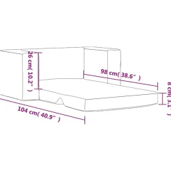 Niños vidaXL Mobiliario Para Bebés Y Niños Pequeños-Sofá cama de niños 2 plazas felpa suave