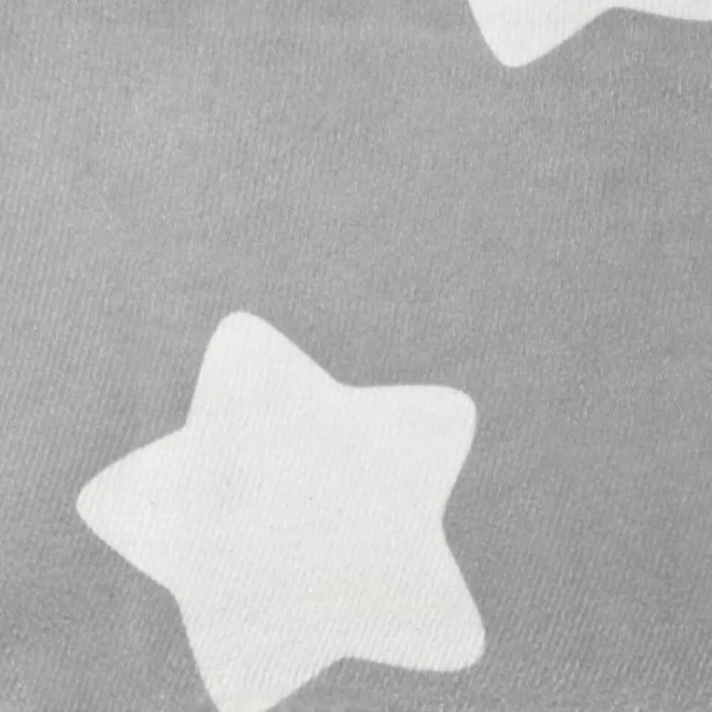 Niños vidaXL Mobiliario Para Bebés Y Niños Pequeños-Sofá cama de niños felpa suave gris claro con estrellas