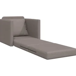 vidaXL Sofás-Sofá cama de suelo 2 en 1 tela gris Taupe 112x174x55 cm