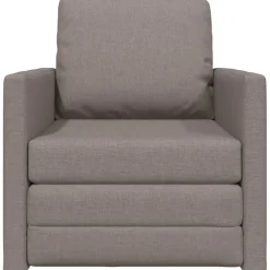 vidaXL Sofás-Sofá cama de suelo 2 en 1 tela gris Taupe 112x174x55 cm