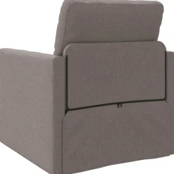 vidaXL Sofás-Sofá cama de suelo 2 en 1 tela gris Taupe 112x174x55 cm