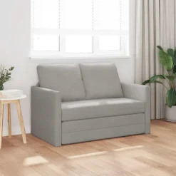 vidaXL Sofá cama de suelo 2 en 1 terciopelo 122x204x55 cm Gris claro