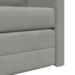 vidaXL Sofá cama de suelo 2 en 1 terciopelo 122x204x55 cm Gris claro