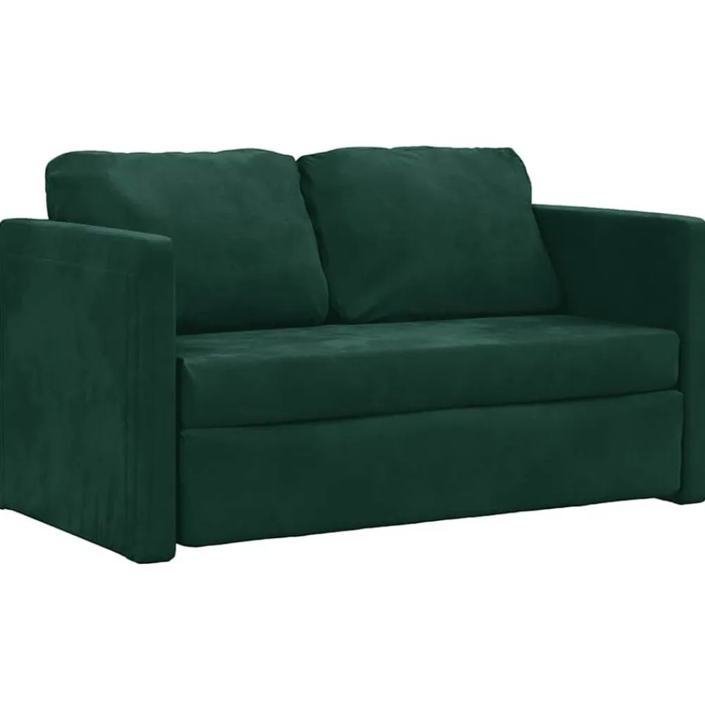 vidaXL Sofás-Sofá cama de suelo 2 en 1 terciopelo 122x204x55 cm