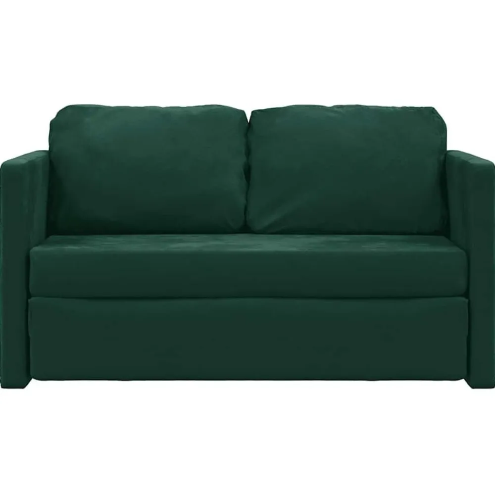 vidaXL Sofás-Sofá cama de suelo 2 en 1 terciopelo 122x204x55 cm