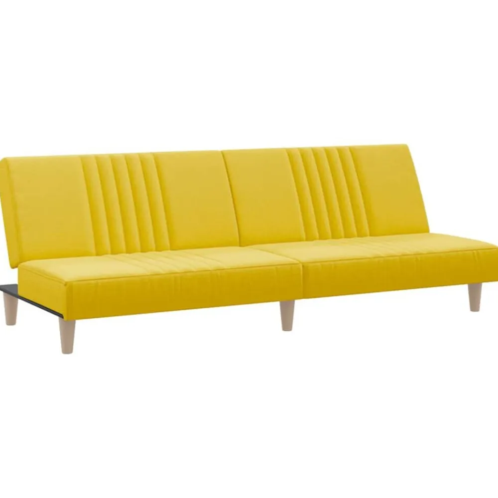vidaXL Sofás-Sofá cama de tela claro