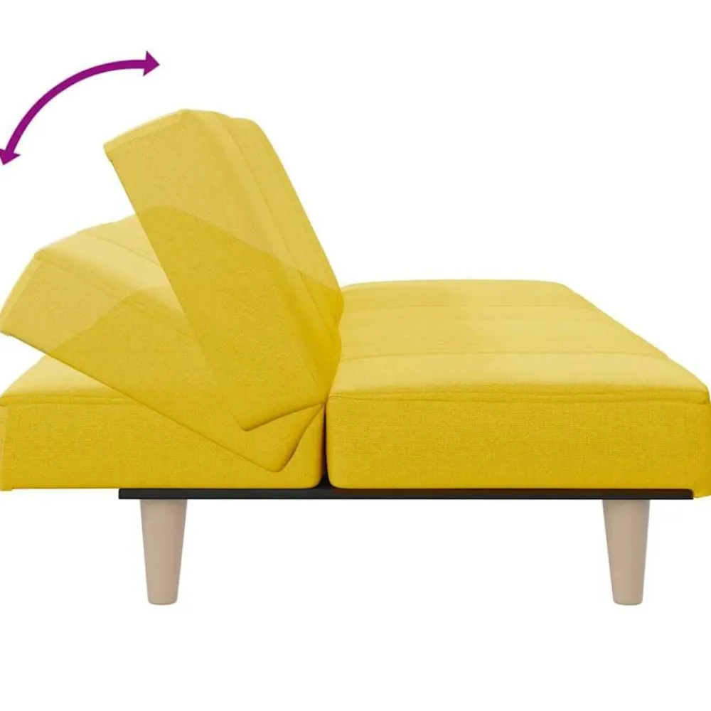 vidaXL Sofás-Sofá cama de tela claro