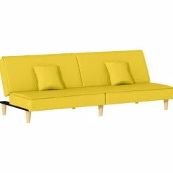vidaXL Sofás-Sofá cama de tela claro