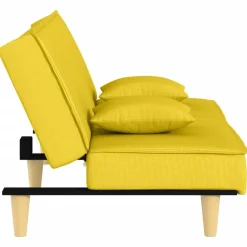 vidaXL Sofás-Sofá cama de tela claro