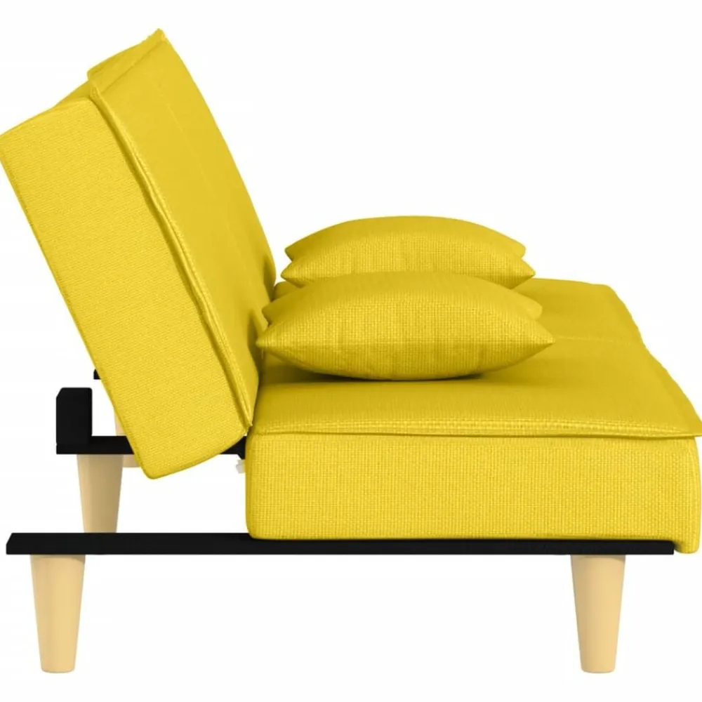 vidaXL Sofás-Sofá cama de tela claro