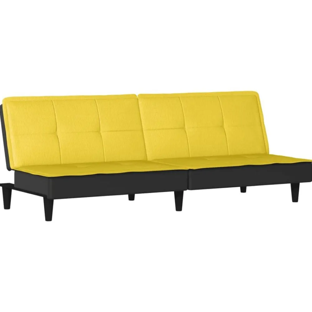 vidaXL Sofás-Sofá cama de tela claro