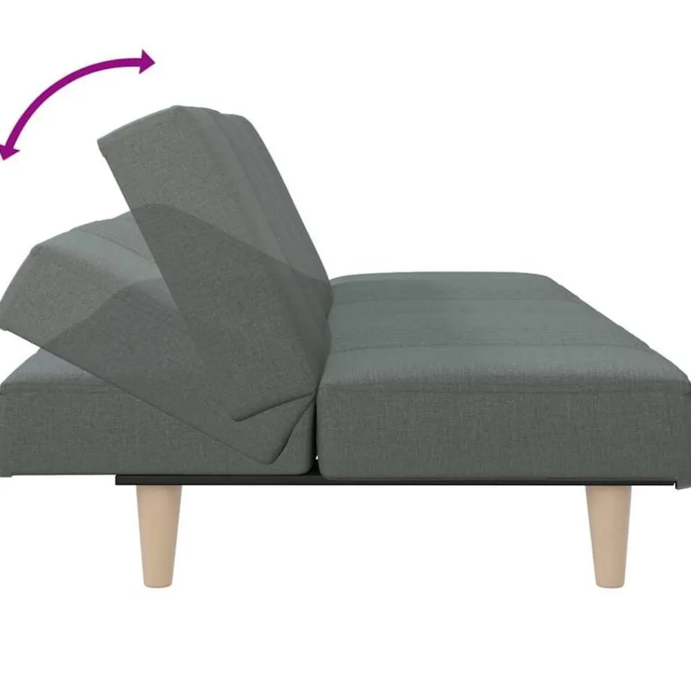 vidaXL Sofás-Sofá cama de tela