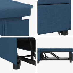 vidaXL Sofás-Sofá cama desplegable 194 x 50 x 82 cm tela