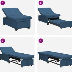 vidaXL Sofás-Sofá cama desplegable 194 x 50 x 82 cm tela