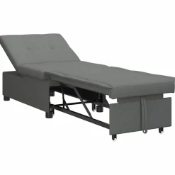 vidaXL Sofá cama desplegable 194 x 50 x 82 cm tela Gris oscuro Sale