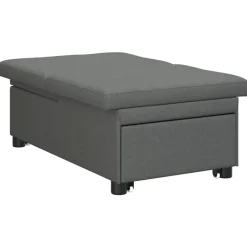 vidaXL Sofá cama desplegable 194 x 50 x 82 cm tela Gris oscuro Sale