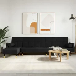 vidaXL Sofás-Sofá cama en forma de L terciopelo 271x140x70 cm