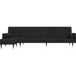 vidaXL Sofás-Sofá cama en forma de L terciopelo 271x140x70 cm
