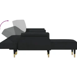 vidaXL Sofás-Sofá cama en forma de L terciopelo 271x140x70 cm