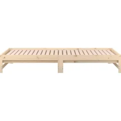 vidaXL Sofá cama extraíble madera maciza de pino 2x(90x200) cm Natural Best