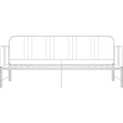 vidaXL Sofá cama extraíble sin colchón metal 90x200cm Blanco
