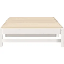 vidaXL Camas Y Accesorios-Sofá cama extraíble madera maciza de pino 2x(100x200) cm