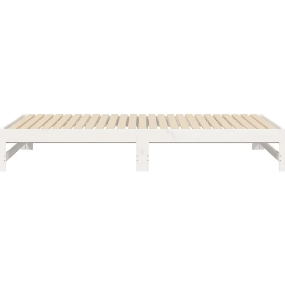 vidaXL Camas Y Accesorios-Sofá cama extraíble madera maciza de pino 2x(100x200) cm