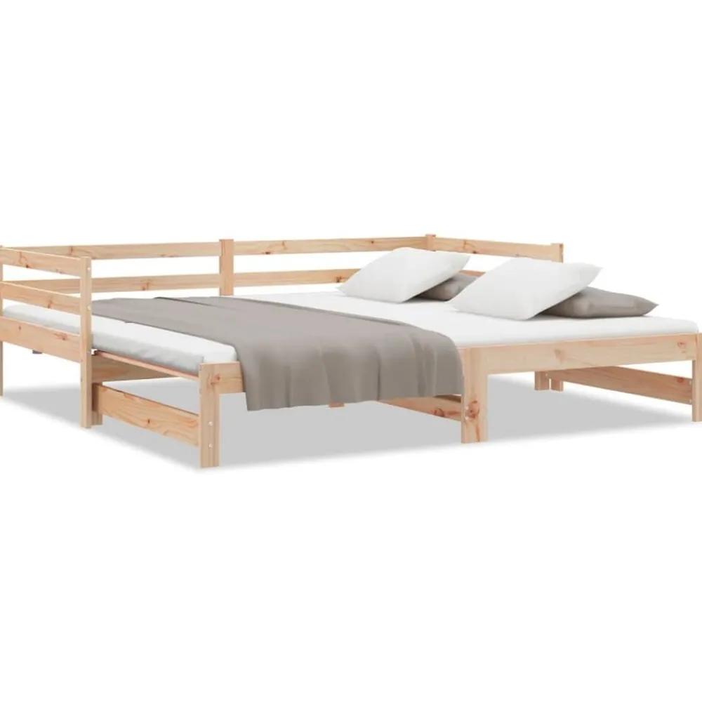 vidaXL Camas Y Accesorios-Sofá cama extraíble sin colchón 2x(90x200) cm