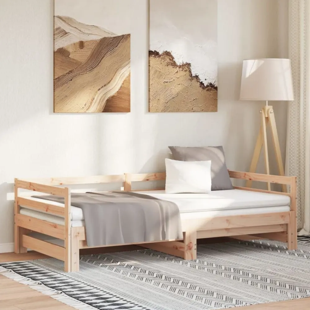 vidaXL Camas Y Accesorios-Sofá cama extraíble sin colchón 2x(90x200) cm