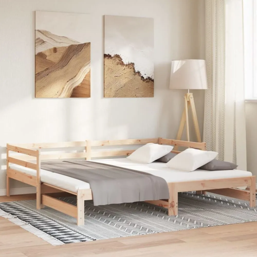 vidaXL Camas Y Accesorios-Sofá cama extraíble sin colchón 2x(90x200) cm