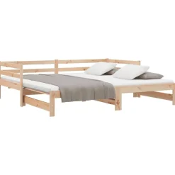 vidaXL Camas Y Accesorios-Sofá cama extraíble sin colchón 2x(90x200) cm