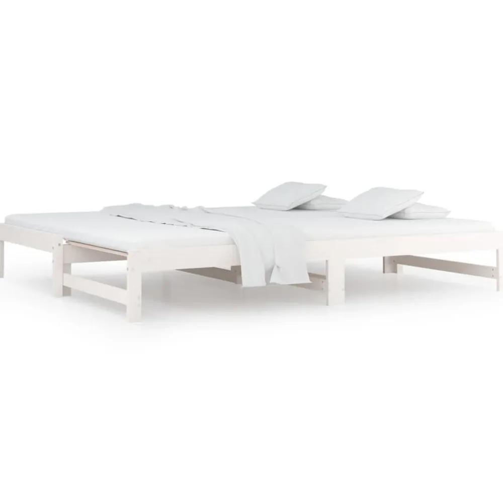 vidaXL Sofá cama extraíble sin colchón 2x(90x200) cm Blanco Sale