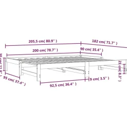 vidaXL Sofá cama extraíble sin colchón 2x(90x200) cm Blanco Sale